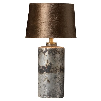 Duża lampa stołowa Zelma srebrne szkło (podstawa)